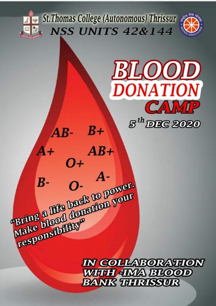 Blood Donation Camp: NSS - St Thomas College (Autonomous)